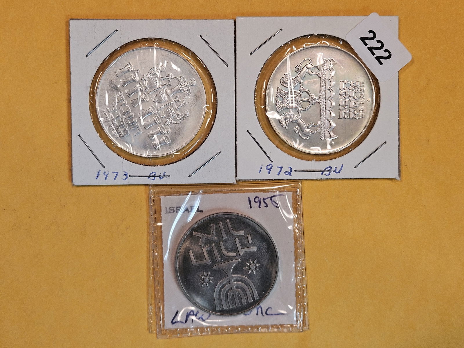 Three Proof and GEM BU Coins from Israel (1 of 2)