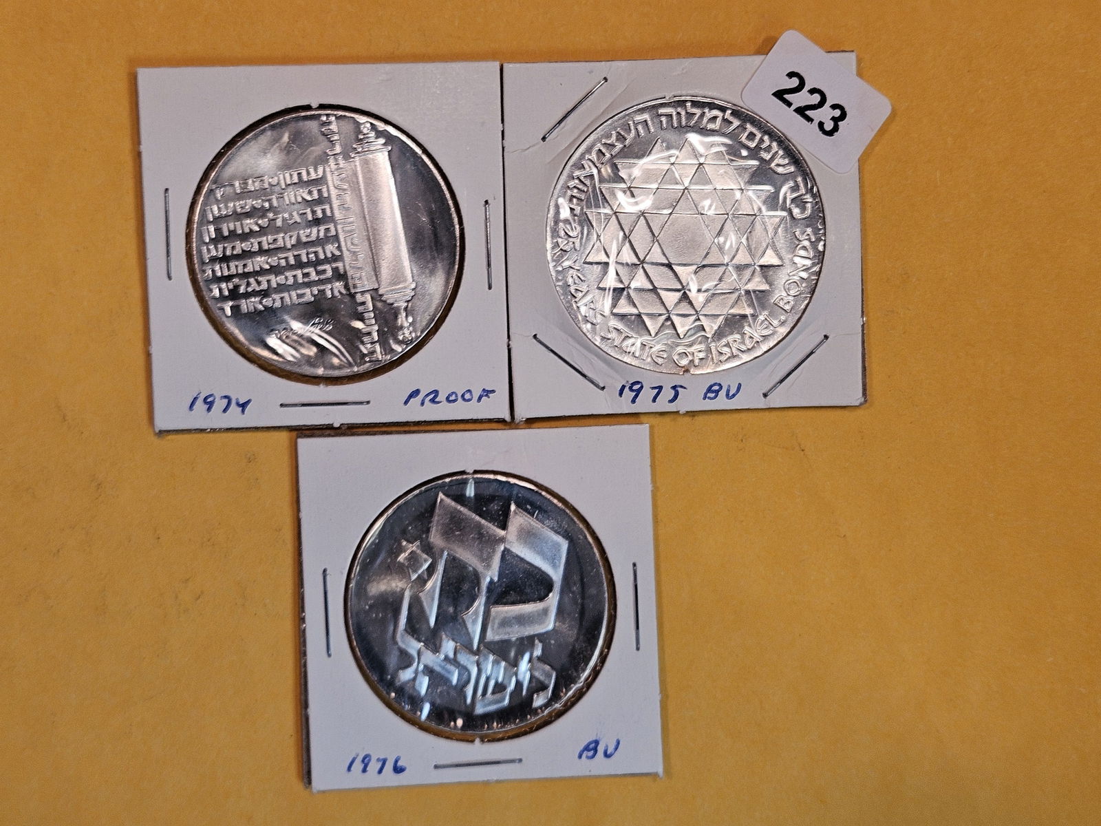 Three Proof Silver Coins from Israel (1 of 2)