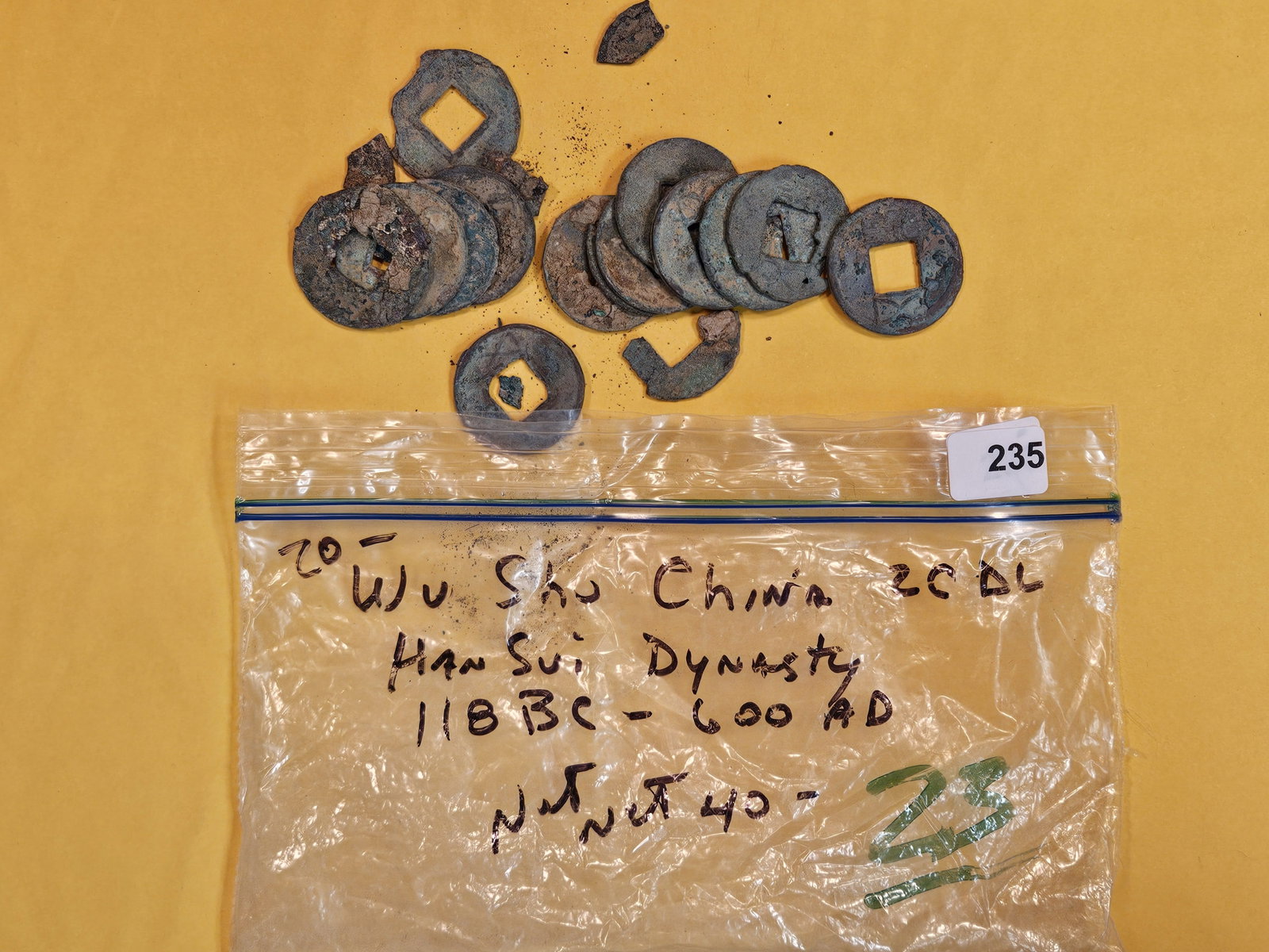 TWENTY Wu Shu China Coins: 118 BC - 600 AD