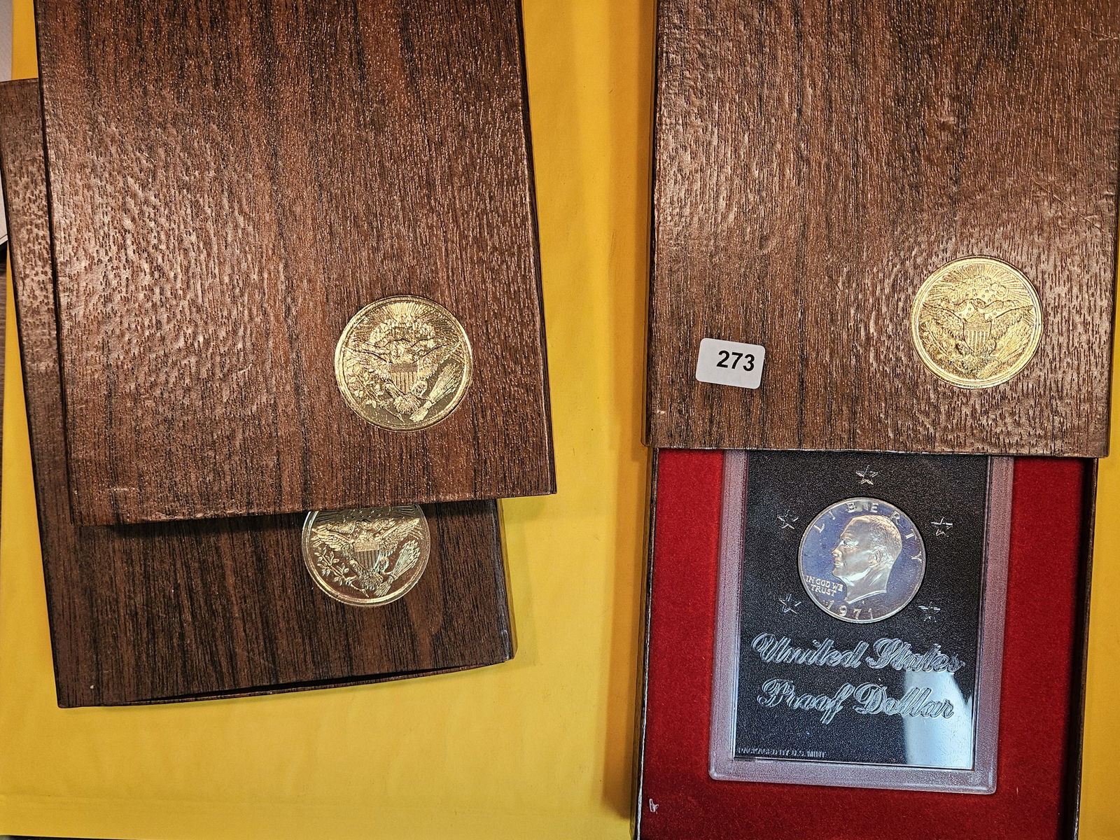 Three GSA-hard pack Silver Proof Brown Ikes (1 of 1)