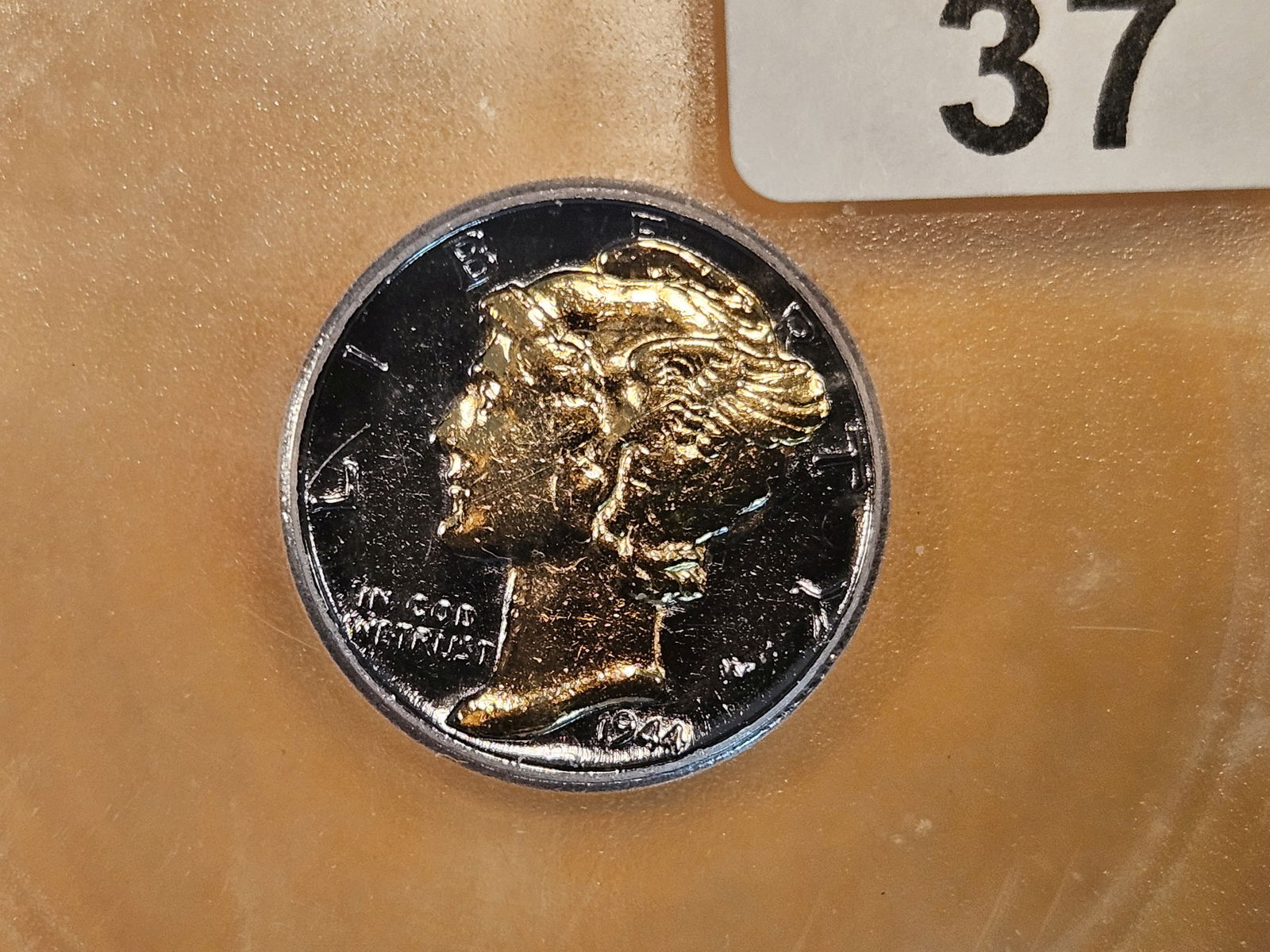 COOL! ICG-graded Mercury Dime with Black Ruthenium and Gold: One of 1000