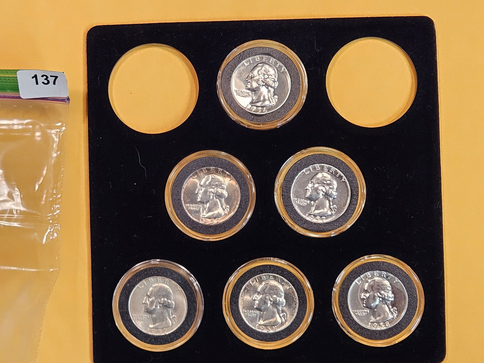 Six Very Choice to GEM silver Washington Quarters (1 of 5)