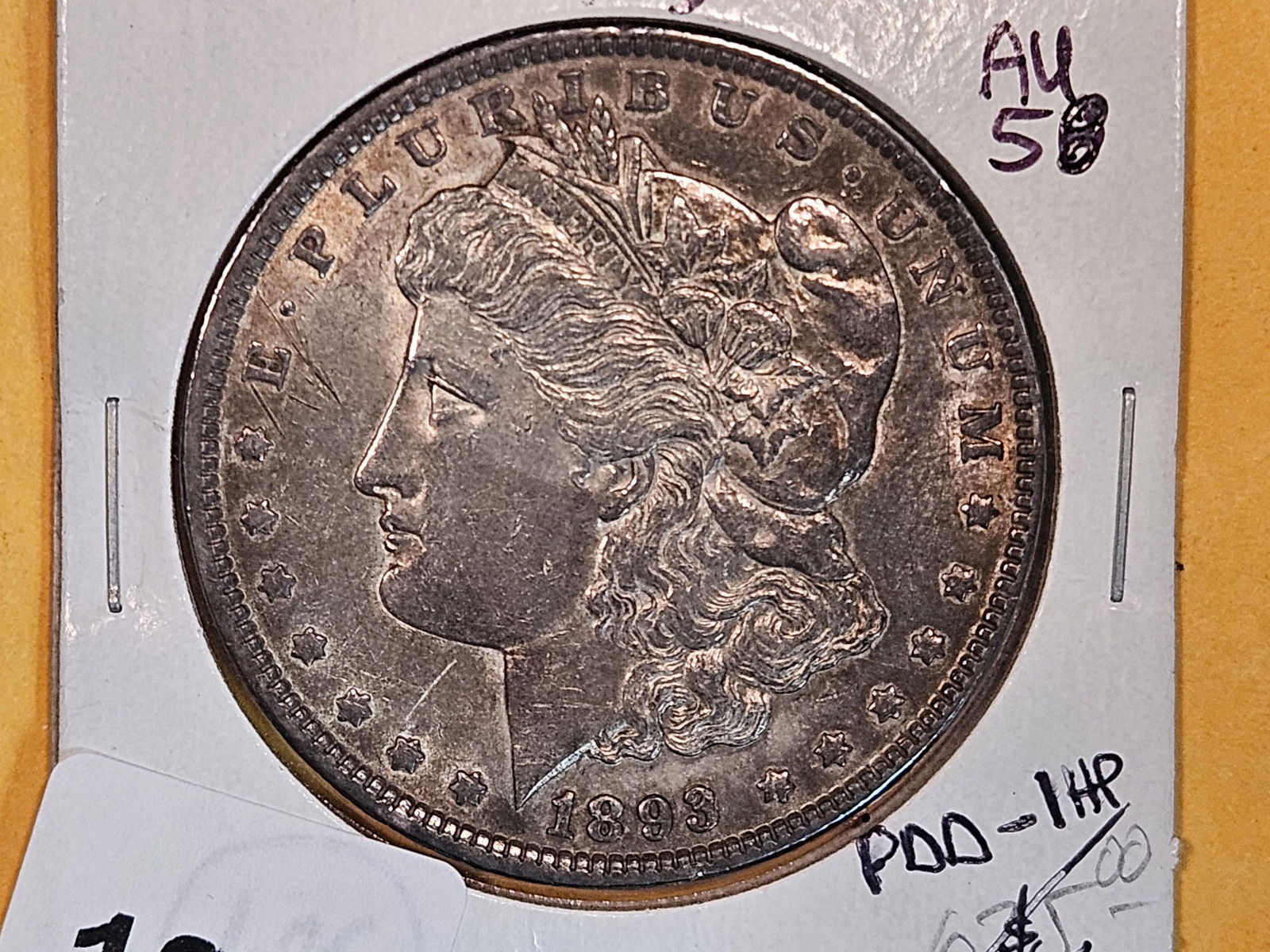 ** HIGHLIGHT *** KEY DATE 1893 Morgan Dollar in About Uncirculated plus! (1 of 8)