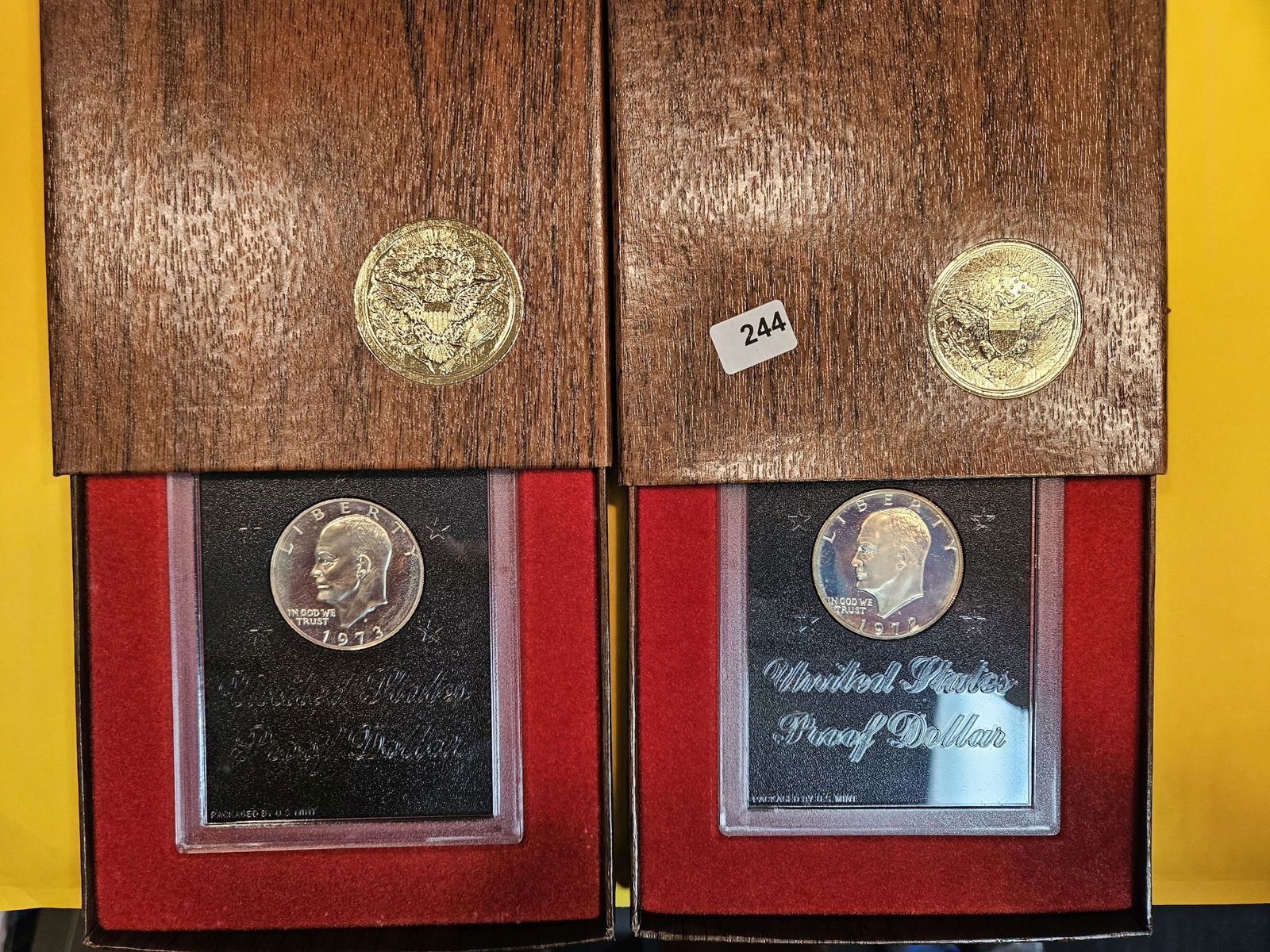 Four GSA Hard Case Proof Silver Brown Ikes (1 of 2)