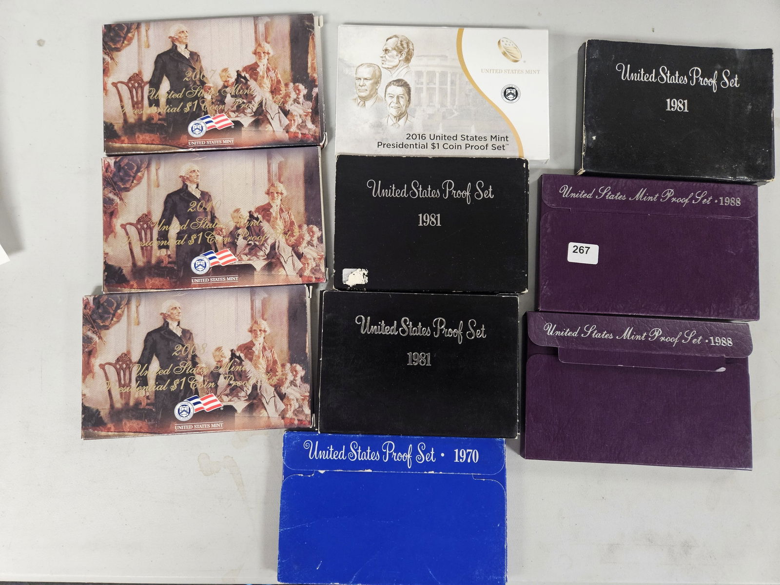 Ten mixed US Proof Sets (1 of 1)