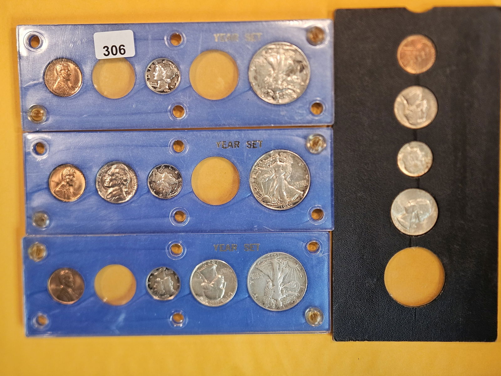 Four partial Year coin sets (1 of 10)