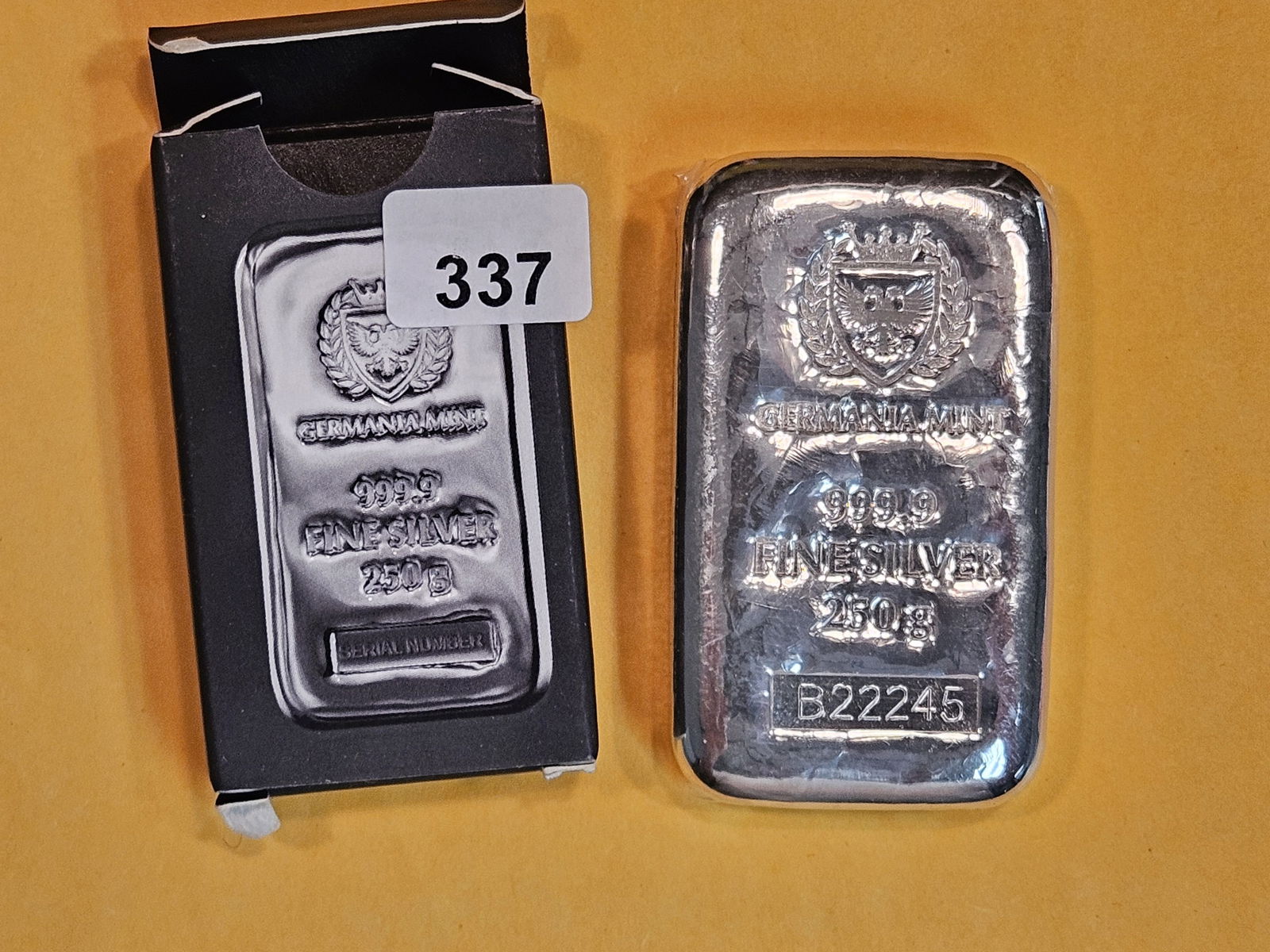 Two Hundred Fifty Gram .9999 fine silver poured bar (1 of 3)