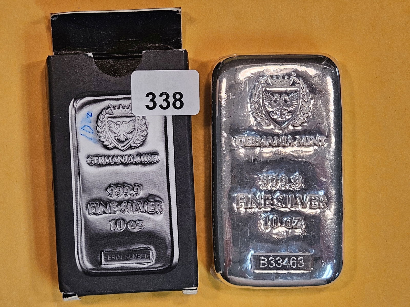 TEN Troy ounce .999 fine silver bar (1 of 3)