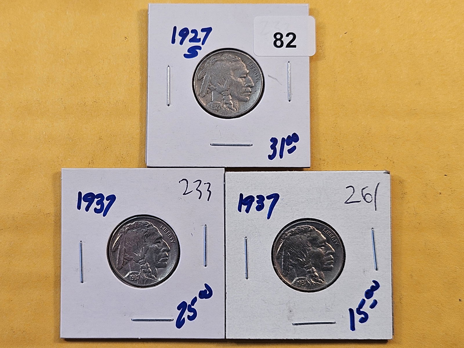Three better looking Buffalo Nickels (1 of 8)
