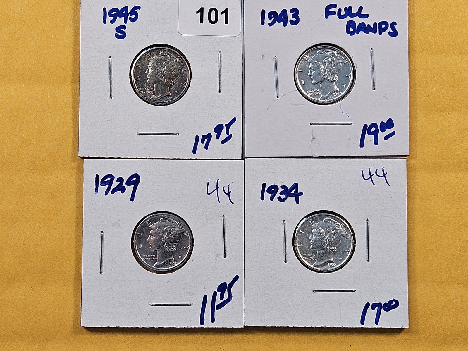 Four Mercury Dimes (1 of 10)