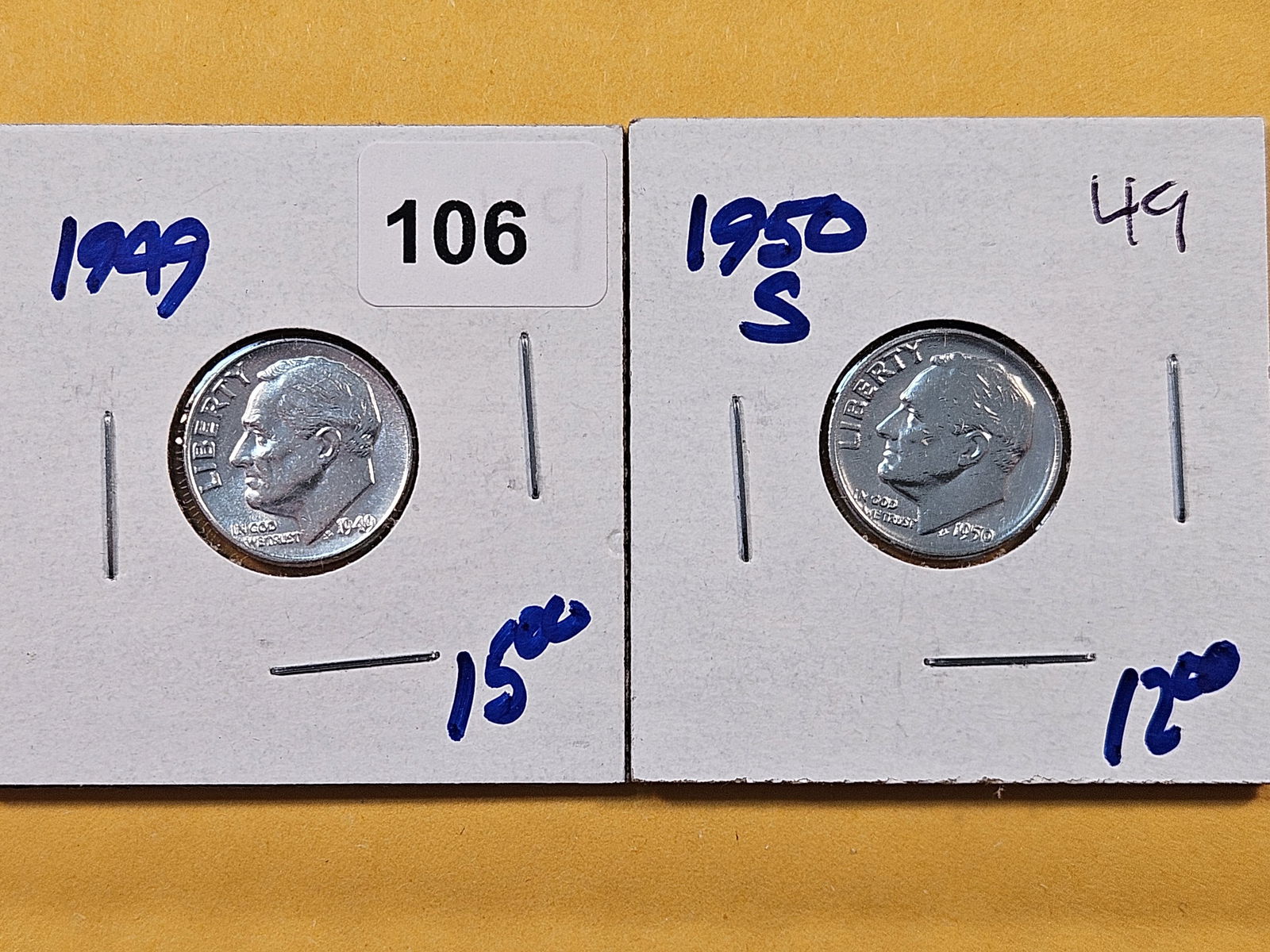 Two Roosevelt Dimes (1 of 6)