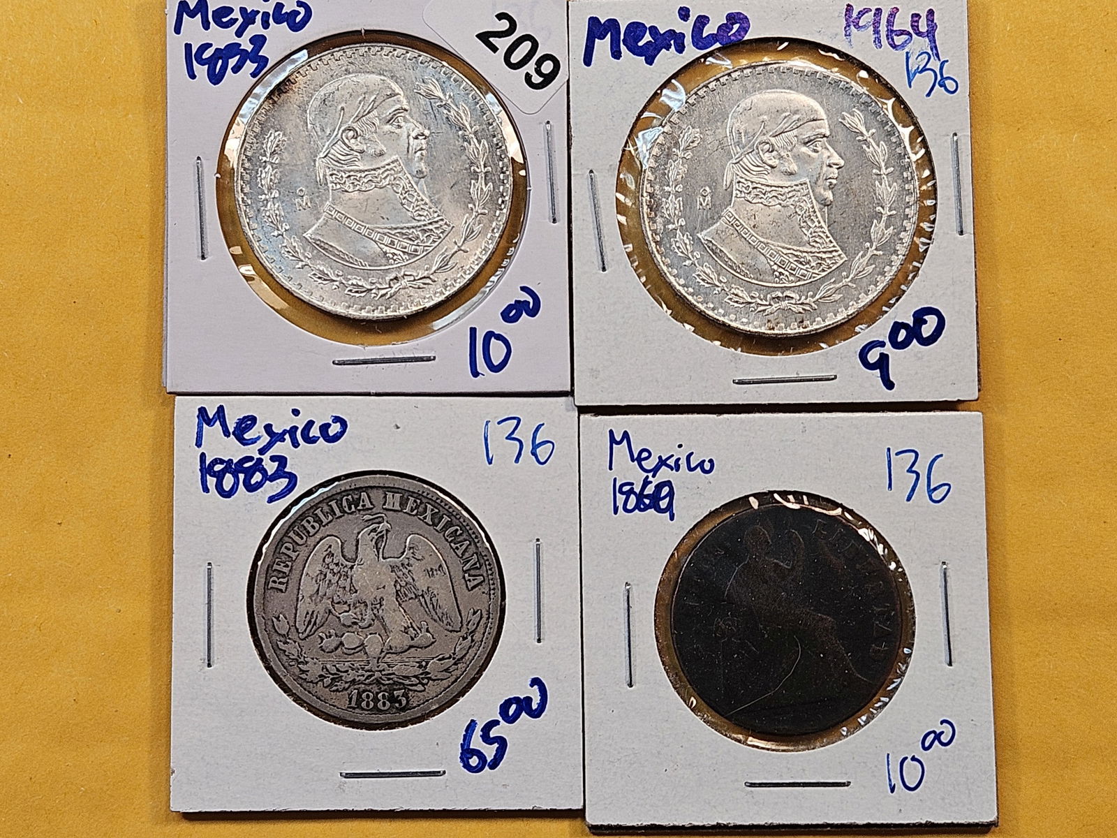 Four Mexican Circulated coins (1 of 10)
