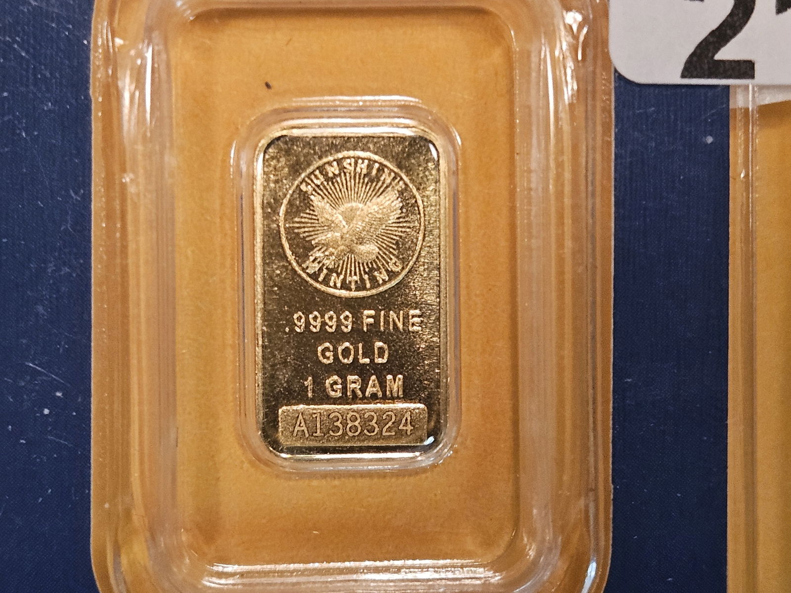 GOLD! Sunshine Minting .9999 Fine One Gram Gold Bar (1 of 3)