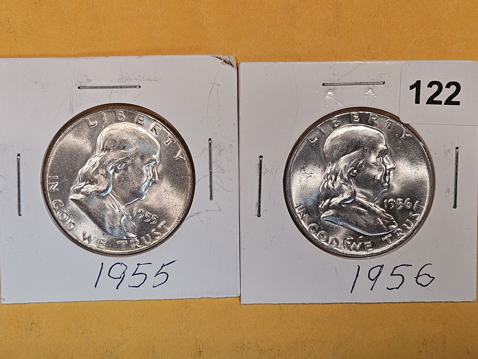 Two Choice Brilliant Uncirculated plus Franklin Half Dollars (1 of 4)