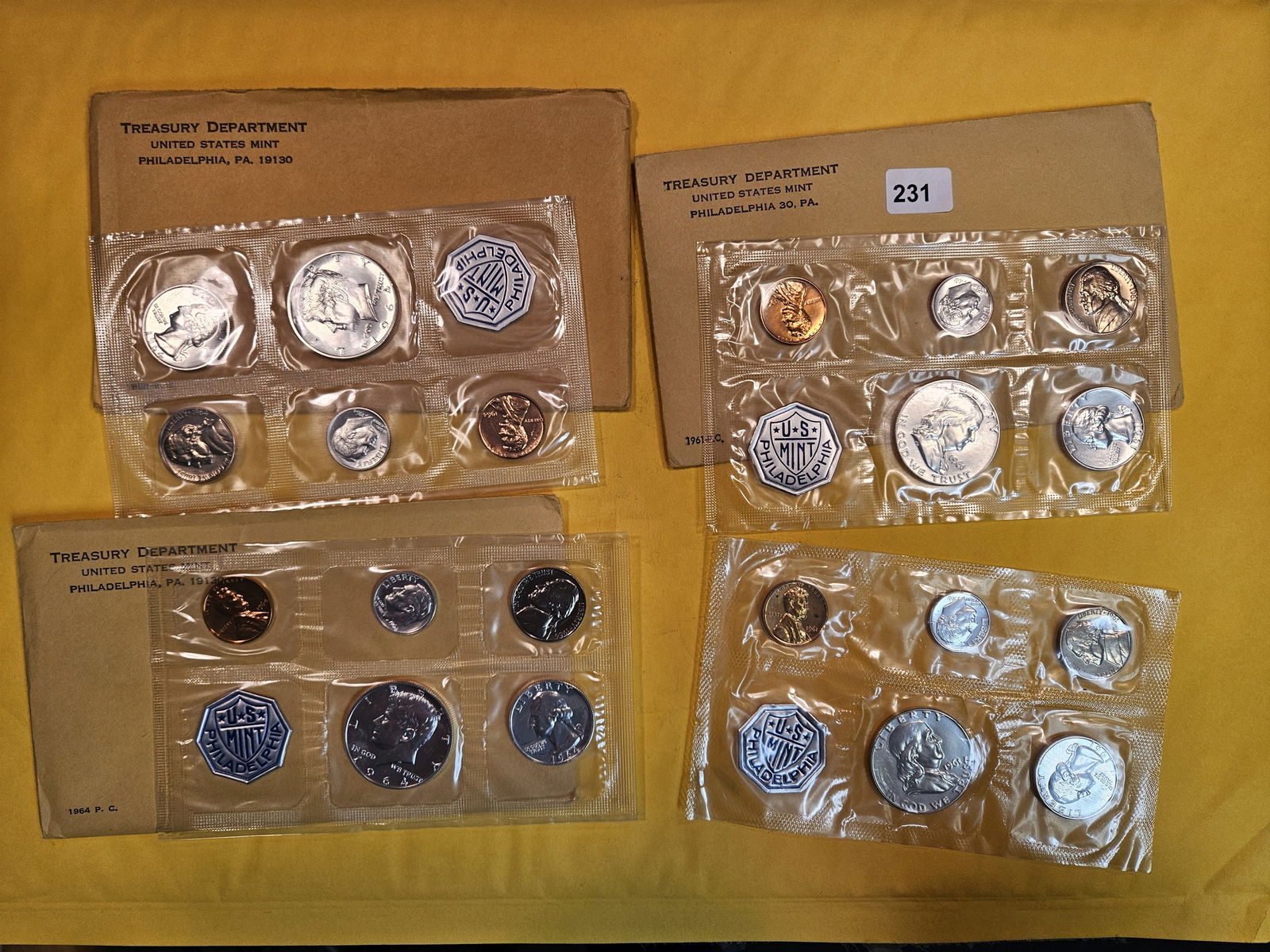 Four US Silver Proof Sets in OGP (1 of 5)