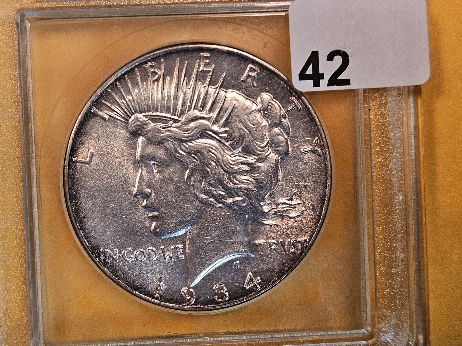 USCG 1934 Peace silver Dollar in Mint State 63 (1 of 5)
