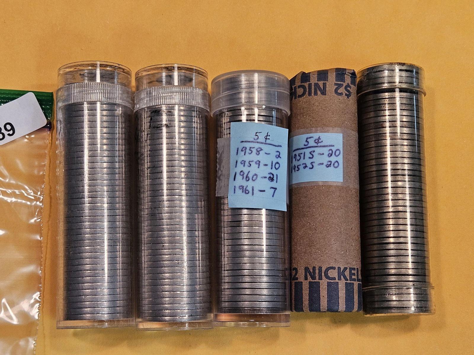 Five mixed rolls of Jefferson Nickels (1 of 4)