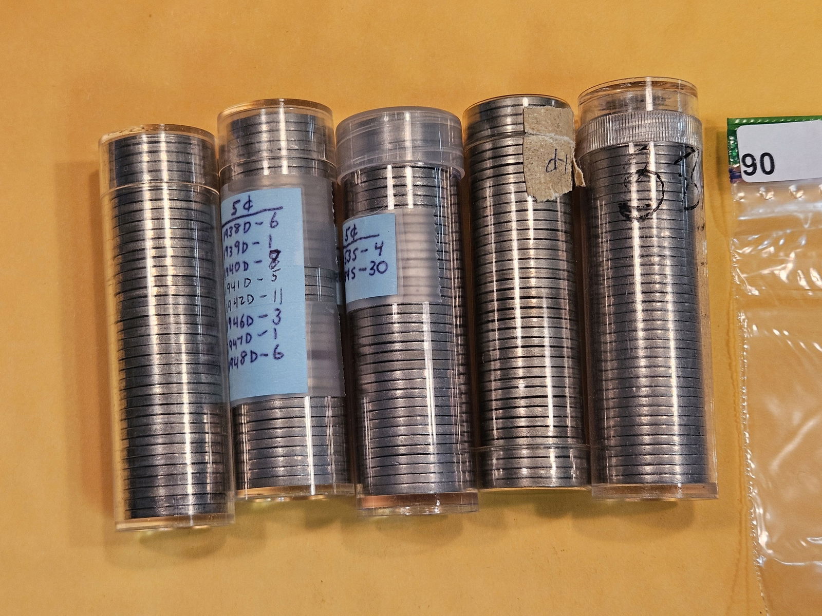 Five mixed rolls of Jefferson Nickels (1 of 4)