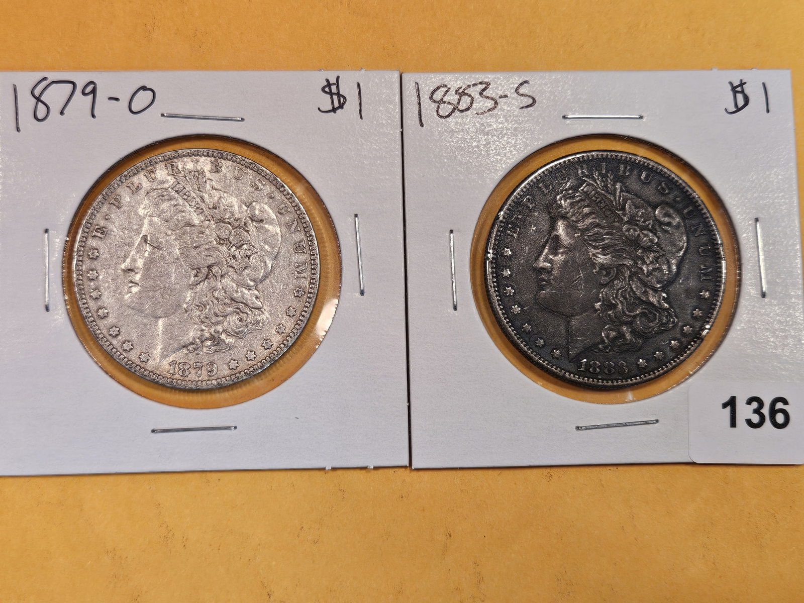 Two Better Date Morgan Silver Dollars (1 of 2)