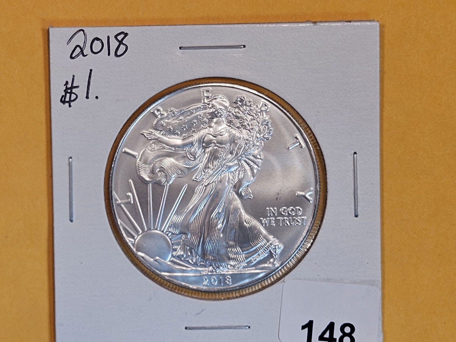 GEM Brilliant Uncirculated 2018 American Silver Eagle (1 of 2)