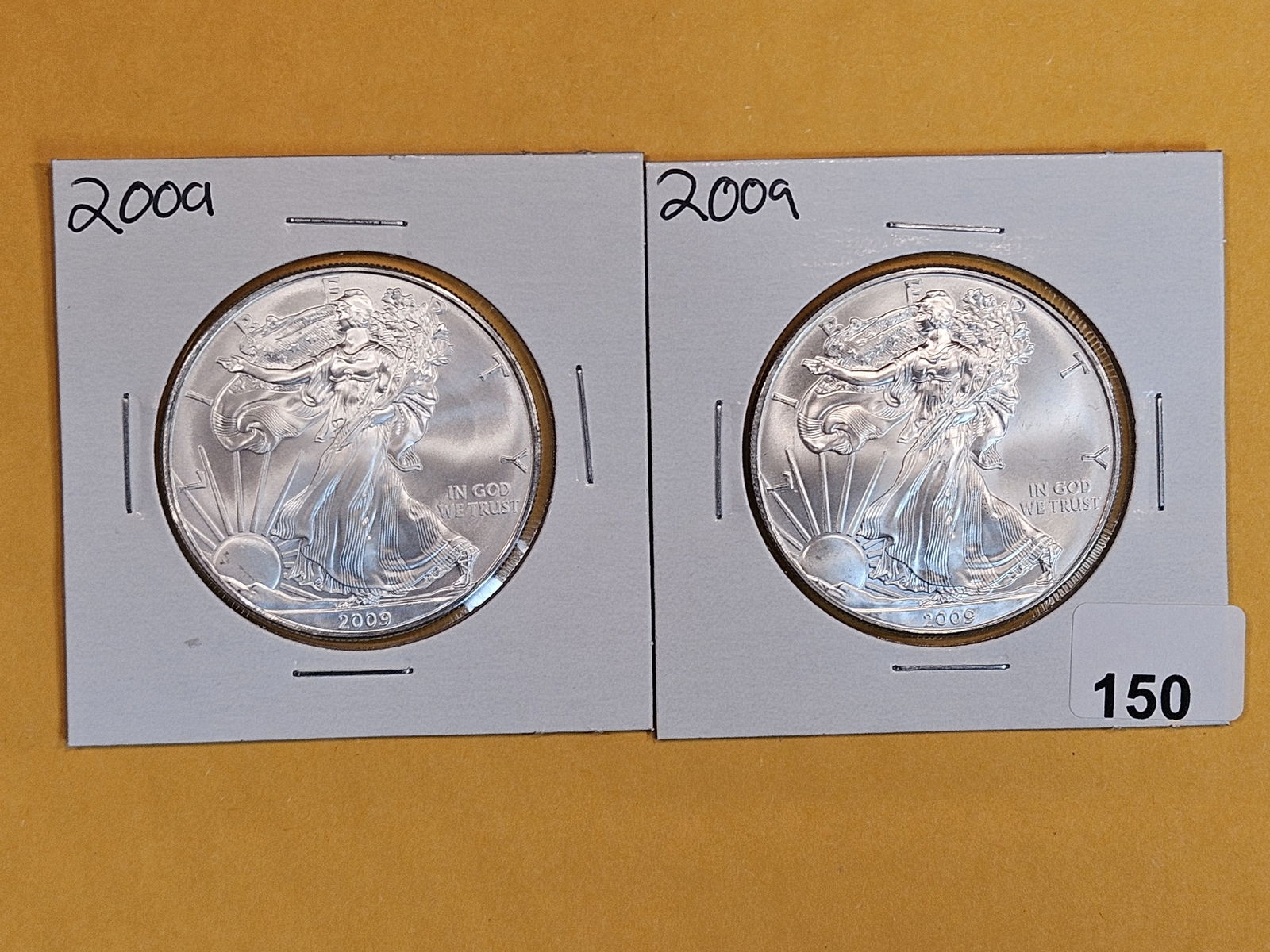 Two GEM Brilliant Uncirculated 2009 American Silver Eagles (1 of 2)