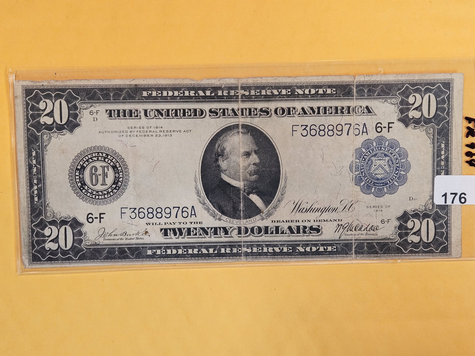 1914 Large Size Twenty Dollar Federal Reserve Note: Fr 984
