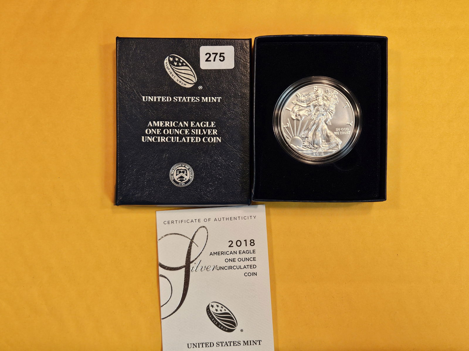 2018 GEM Brilliant Uncirculated American Silver Eagle (1 of 2)