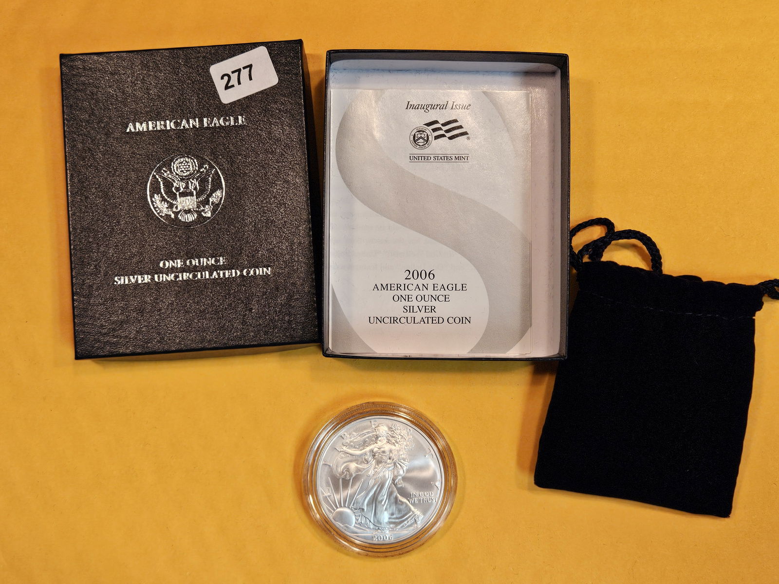 2006-w Burnished GEM Brilliant Uncirculated American Silver Eagle (1 of 3)