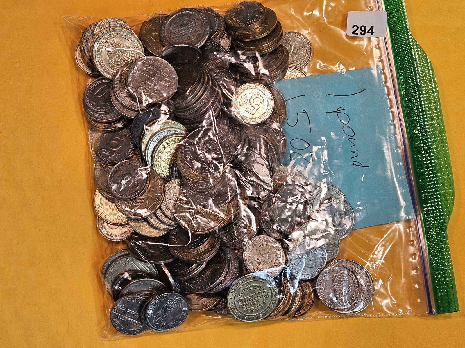 One pound, 15 ounces of Gaming tokens: All modern, I think
