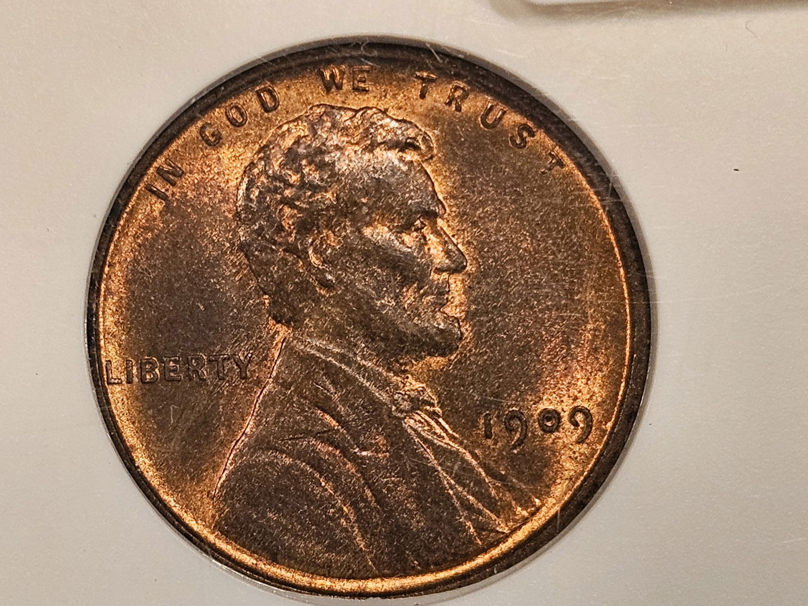 ANACS 1909-VDB Wheat cent in Mint State 64 RB (1 of 4)