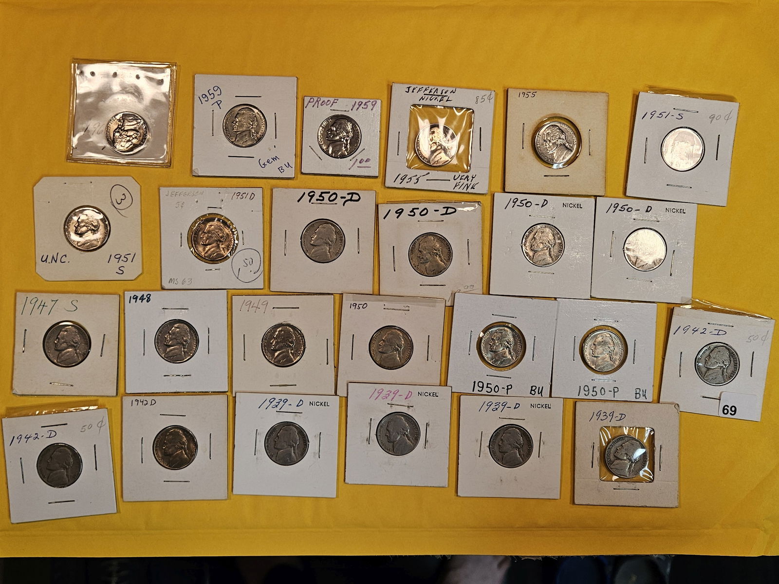 Twenty-five mixed Jefferson Nickels (1 of 7)