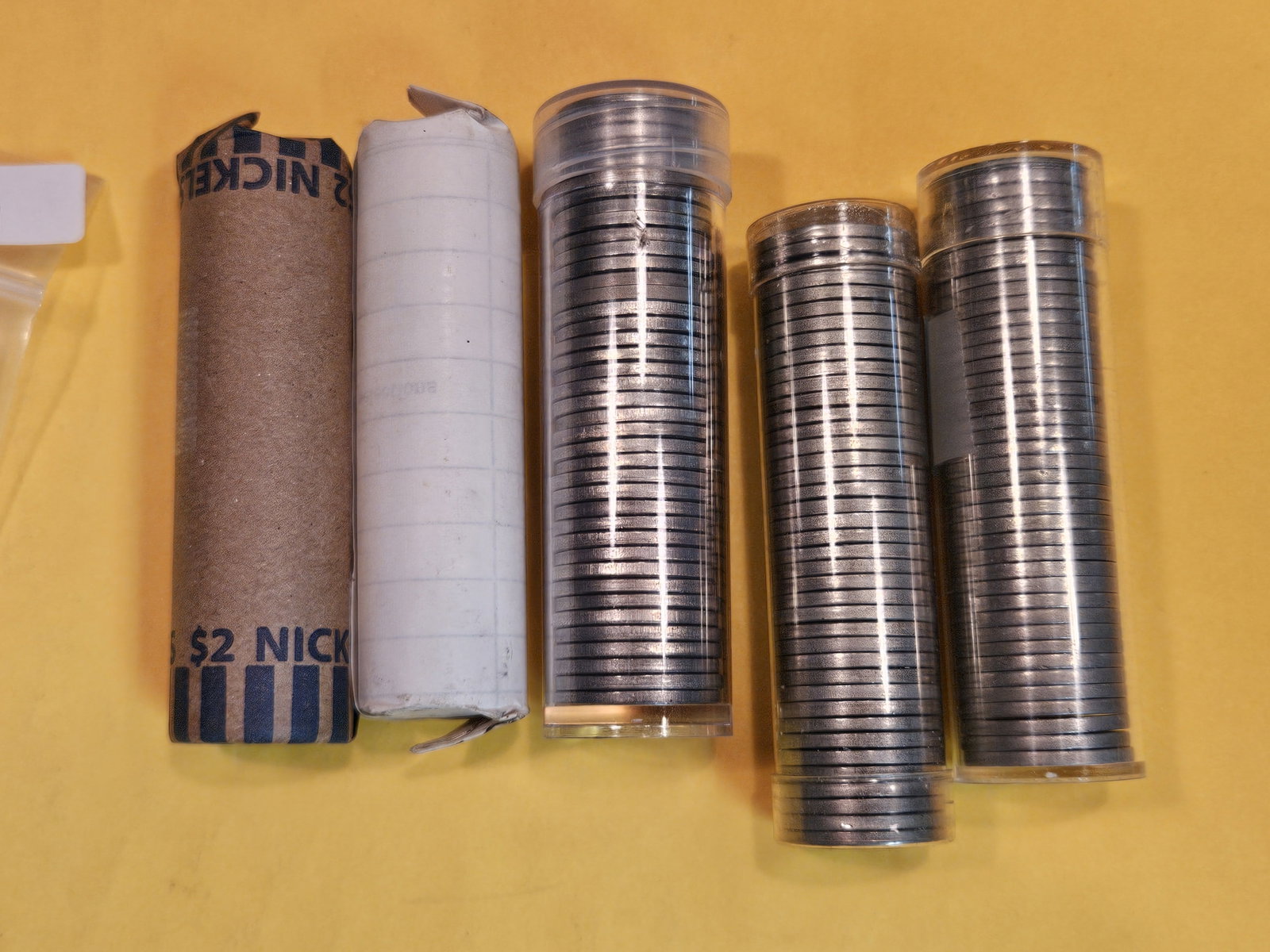Five Jefferson Nickel Rolls: Unchecked by us. Read the labels on the rolls