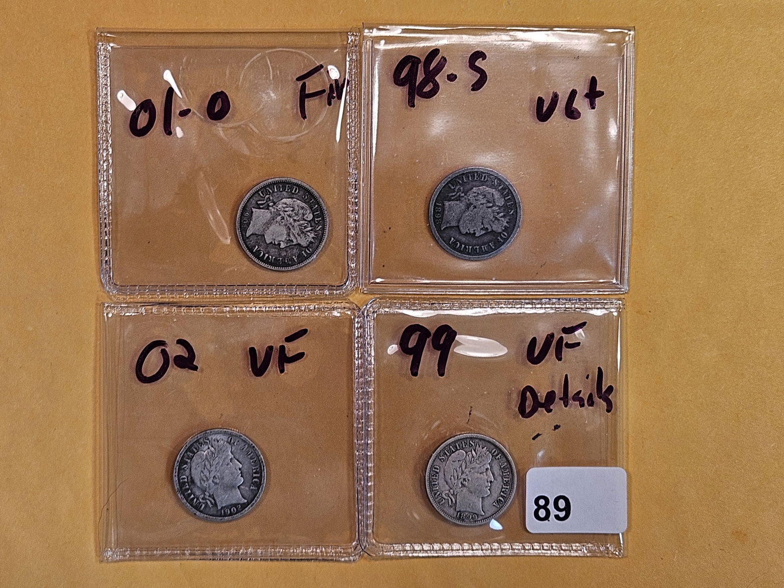 Four little better Barber Dimes (1 of 4)