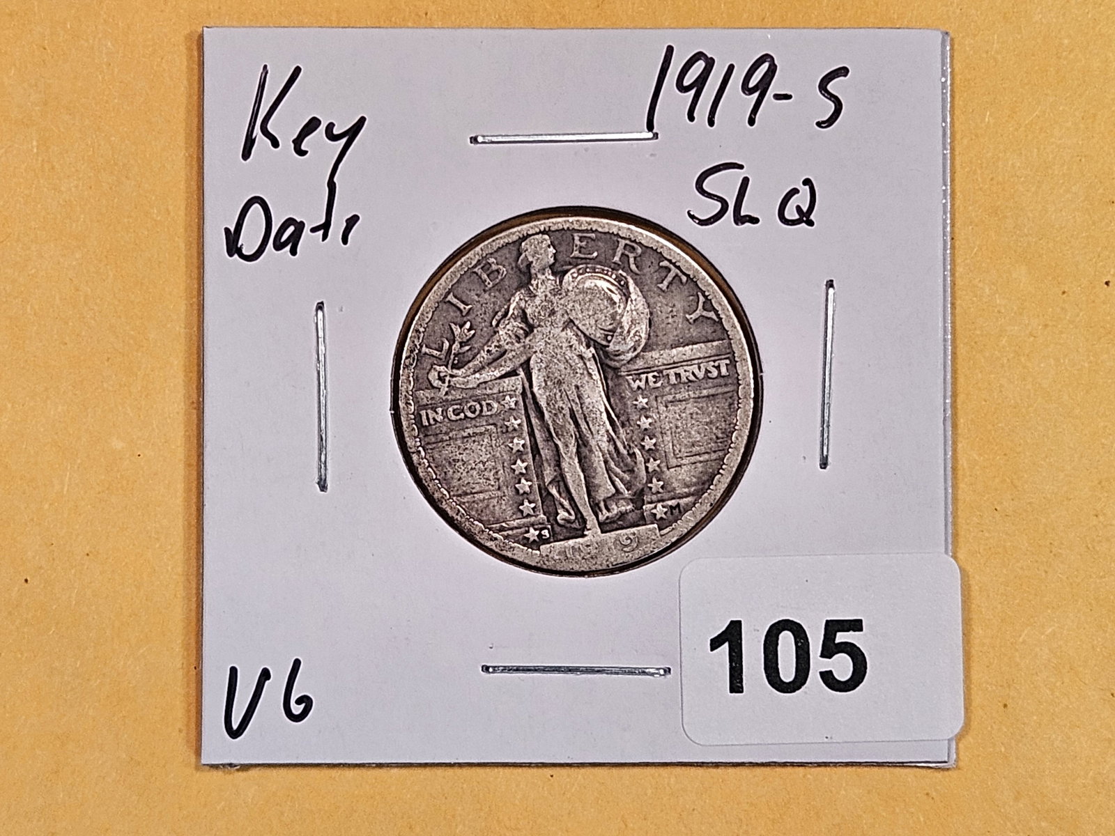 * KEY DATE * 1919-S Standing Liberty Quarter (1 of 3)