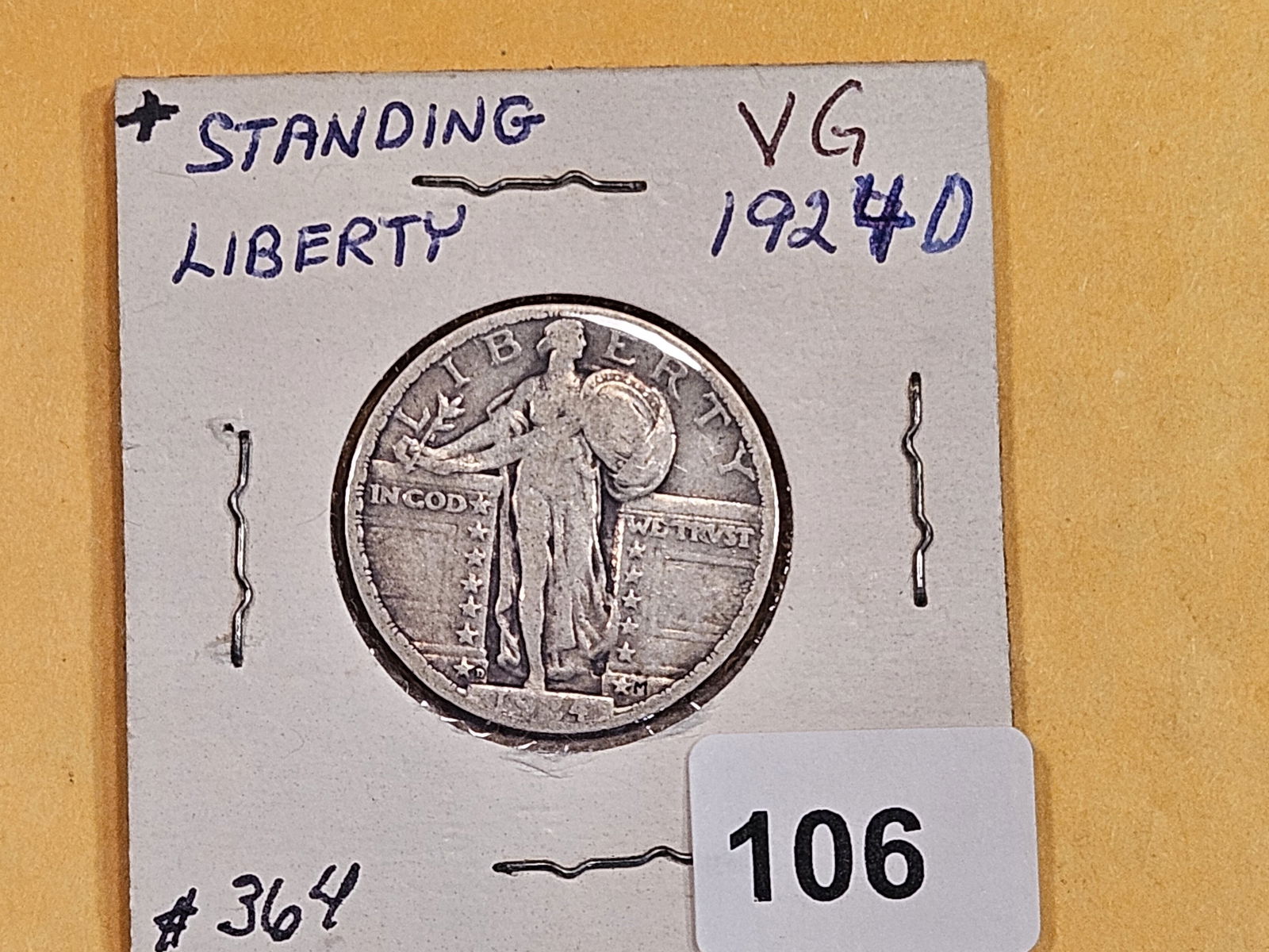 * KEY DATE * 1924-D Standing Liberty Quarter (1 of 2)