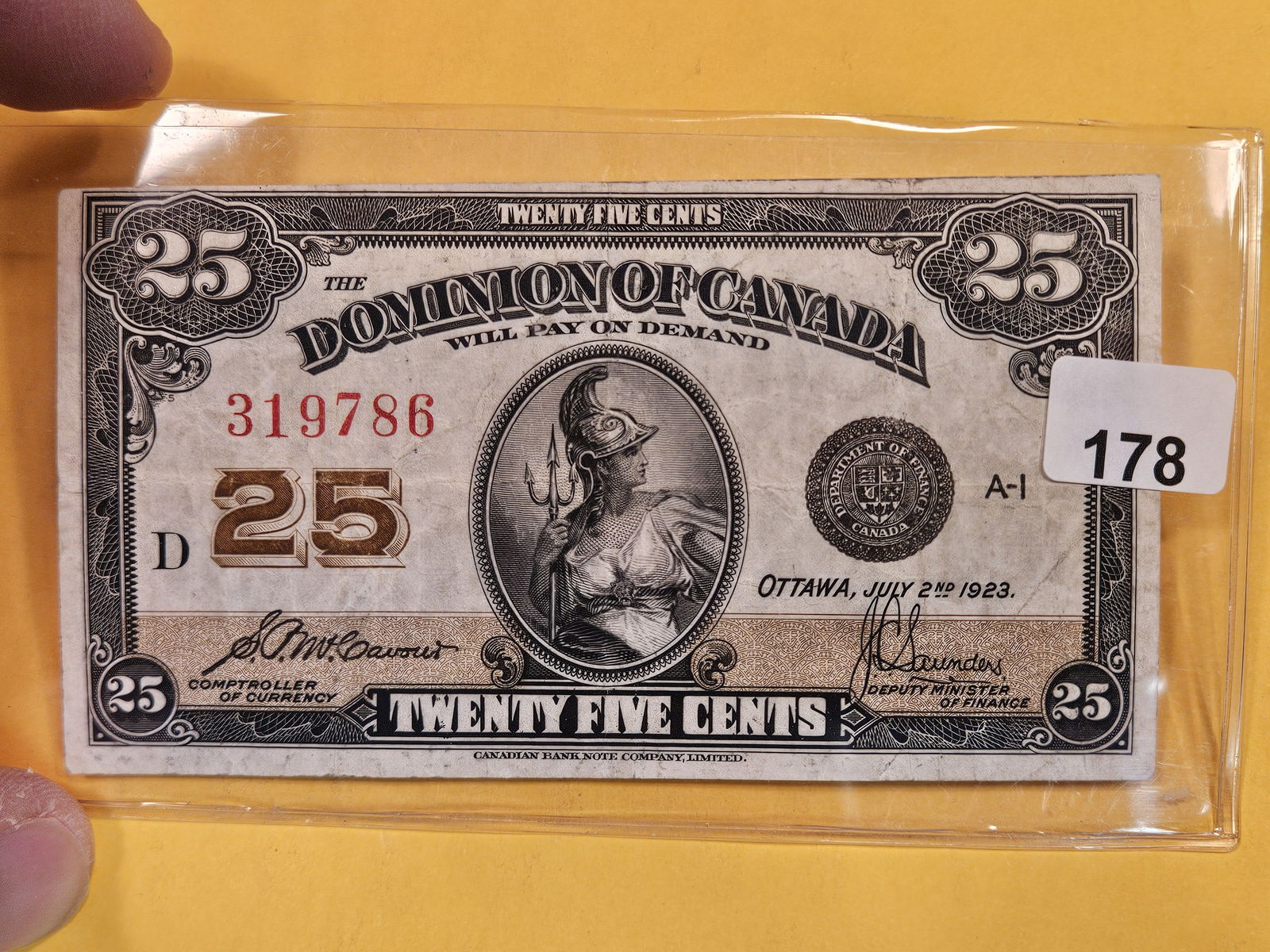 1923 Bank of Canada Twenty-five cents (1 of 2)