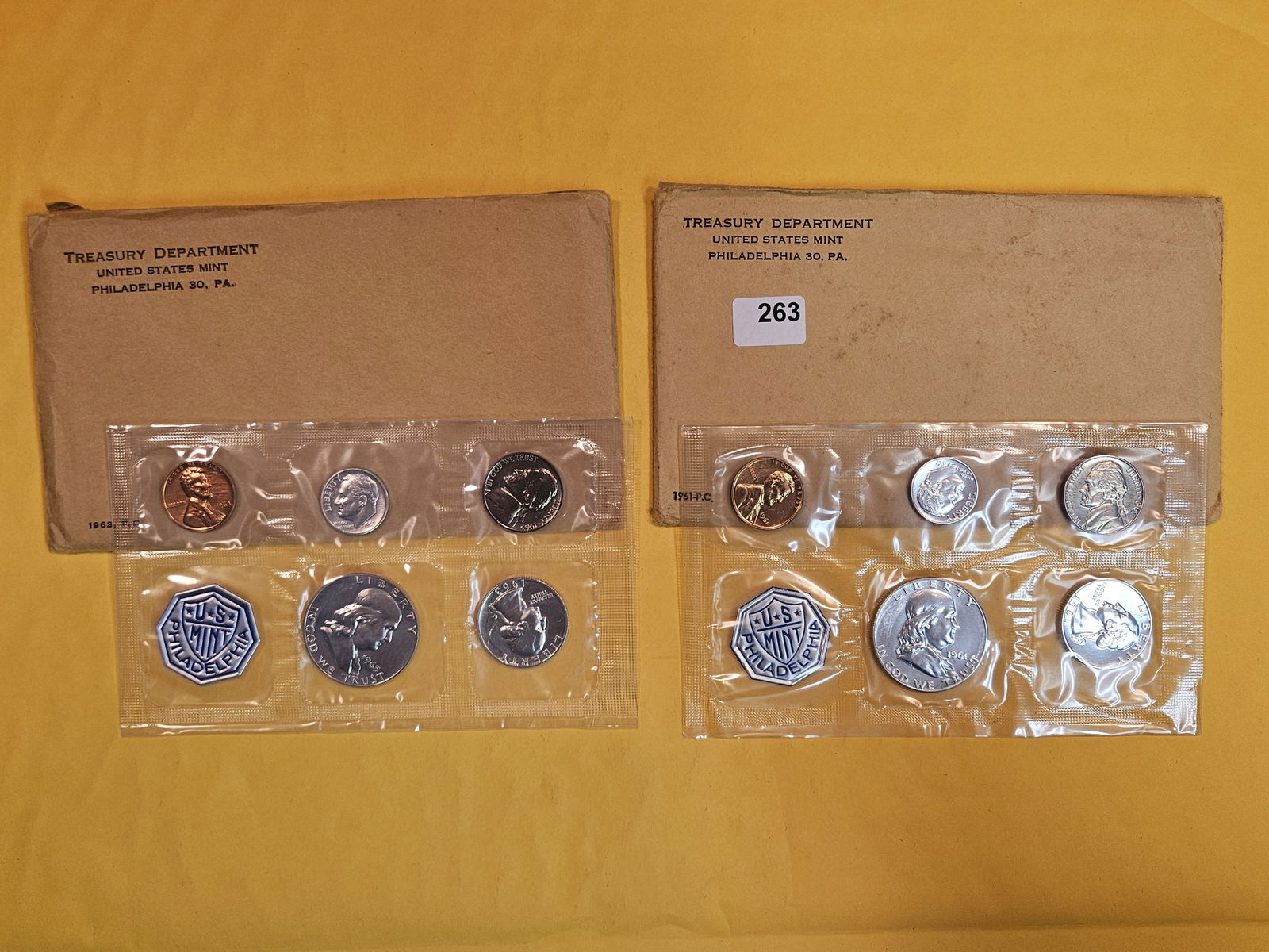 1961 and 1962 US SILVER Proof Sets (1 of 5)