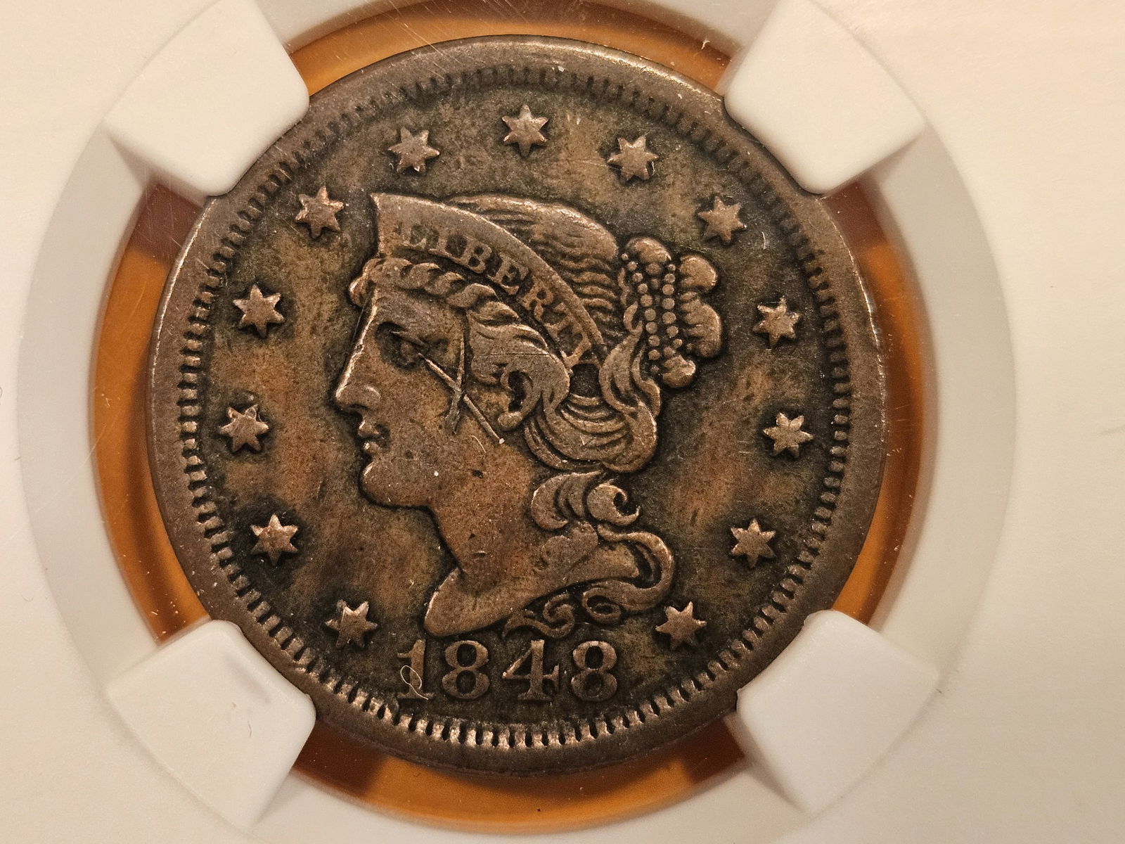 NGC 1848 Braided Hair Large Cent in Extra Fine - details (1 of 3)