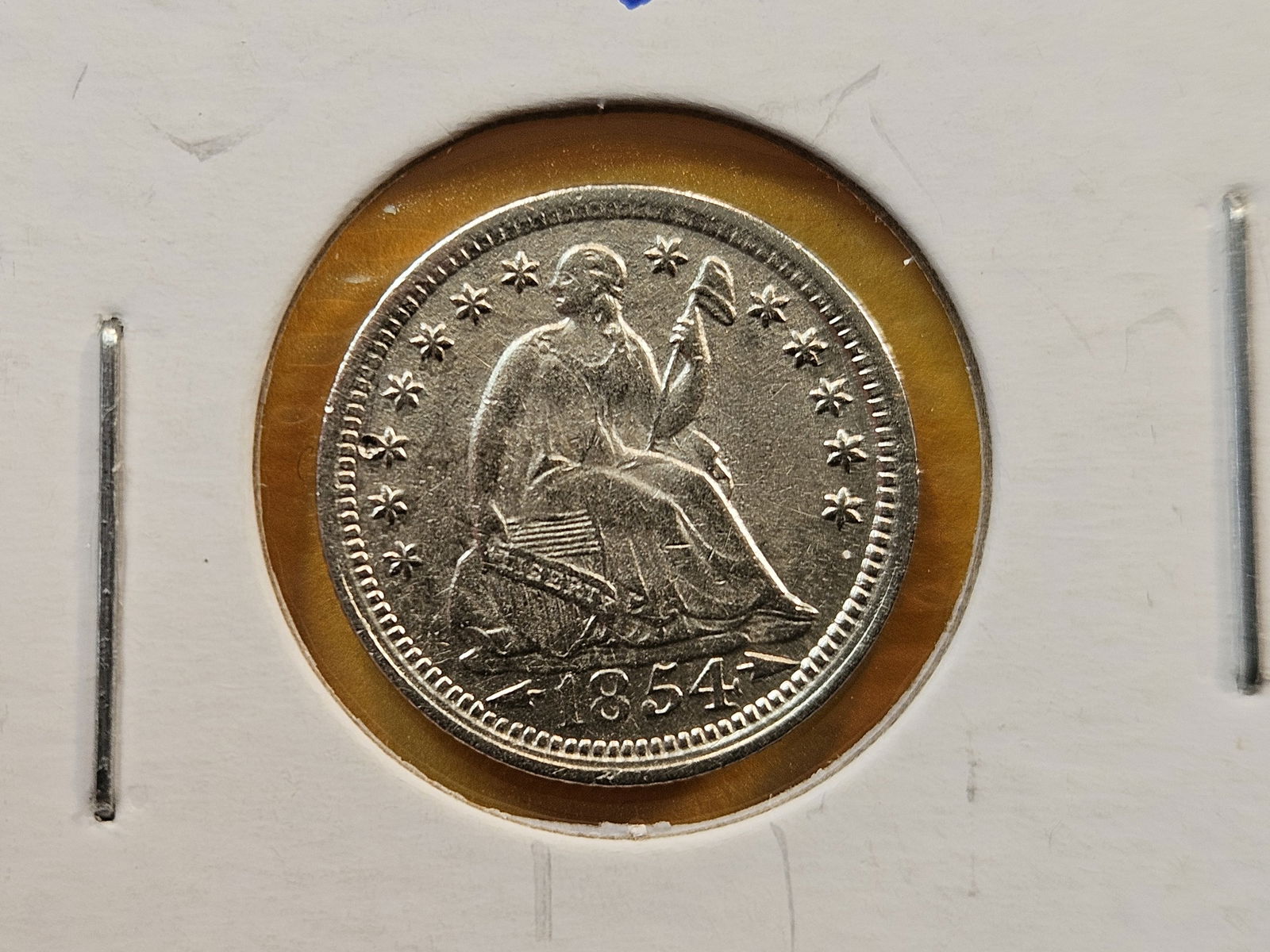 Better Date! 1854 Arrows Seated Liberty Half-Dime (1 of 4)