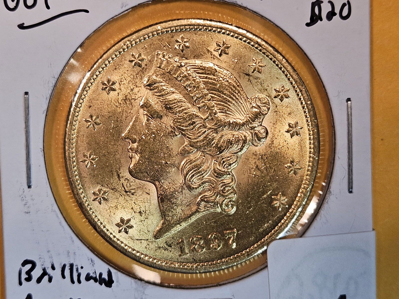 GOLD! Brilliant AU-BU 1897 Libery Head Gold Twenty Dollars (1 of 4)