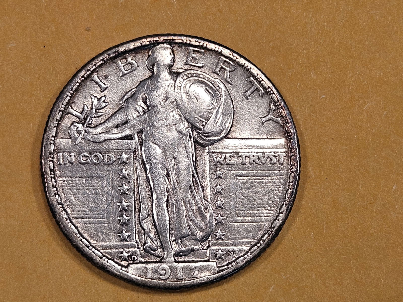 1917-D Type 2 Standing Liberty Quarter (1 of 3)