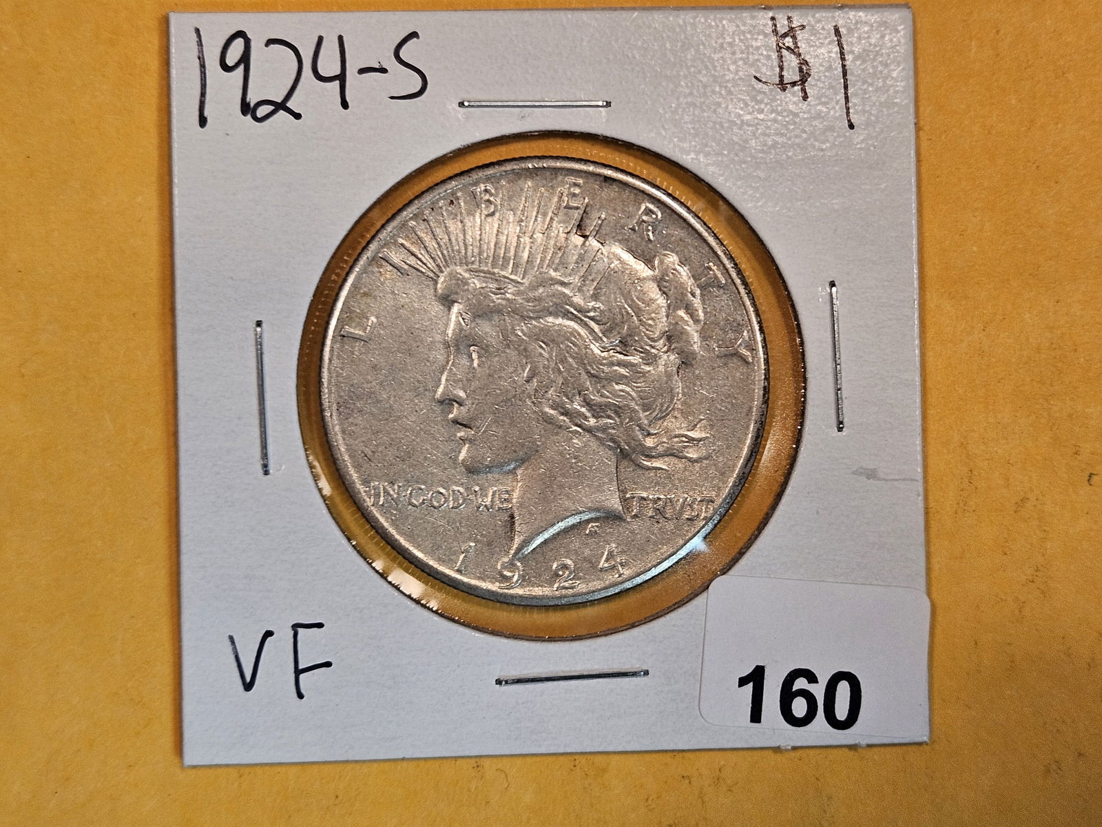 Little better 1924-S Peace silver dollar (1 of 2)