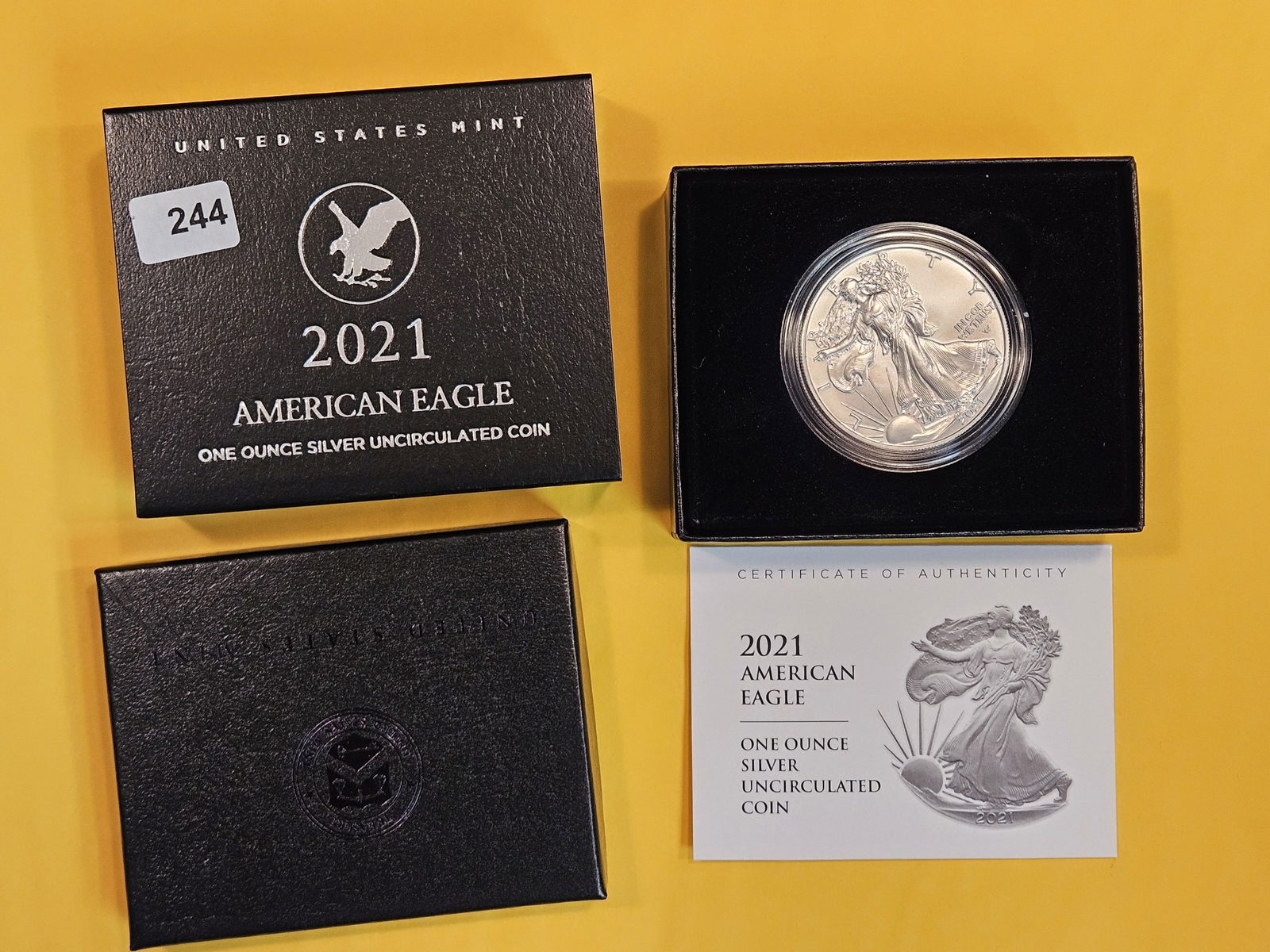 GEM Brilliant Uncirculated 2021 American Silver Eagle (1 of 3)