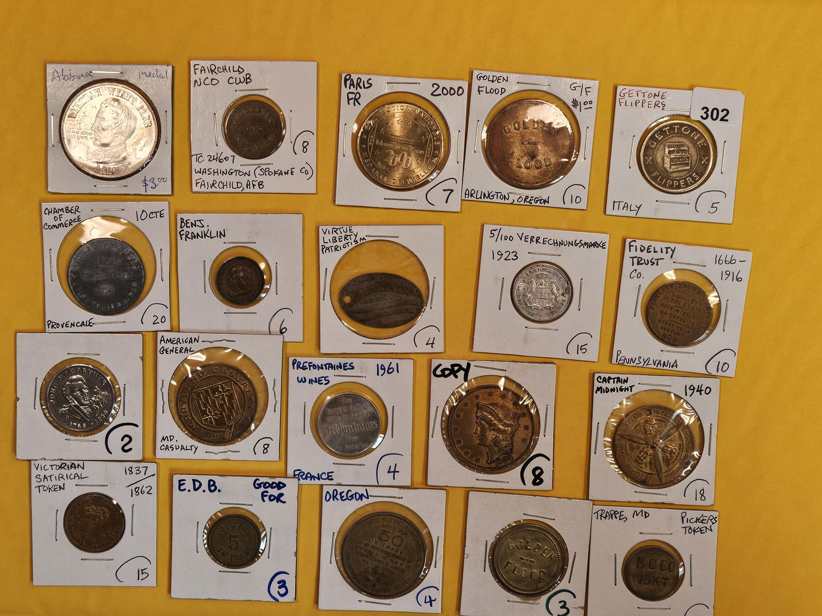 EXONUMIA!: Twenty mixed Tokens