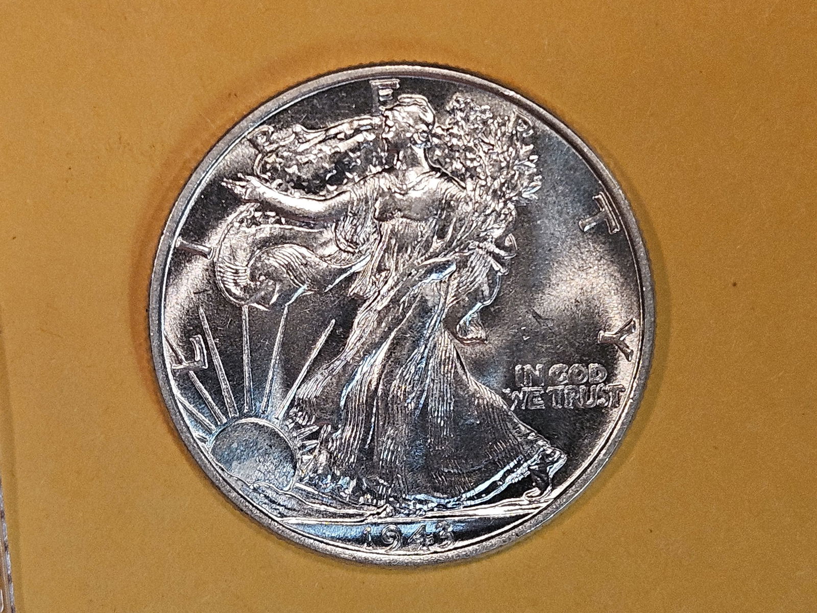 Choice Brilliant Uncirculated 1943 Walking Liberty half Dollar (1 of 5)