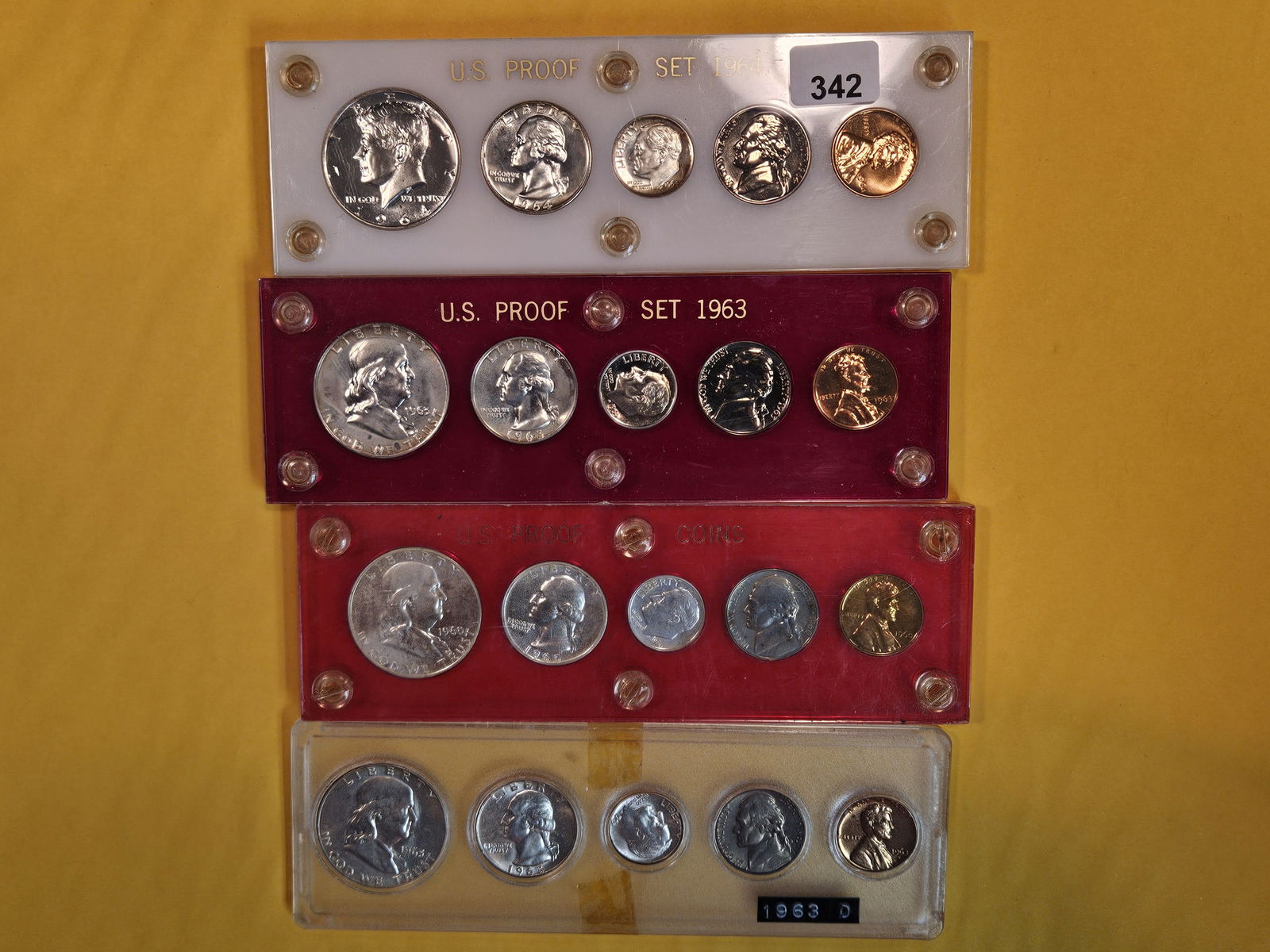 Four Silver Year Coin Sets (1 of 4)