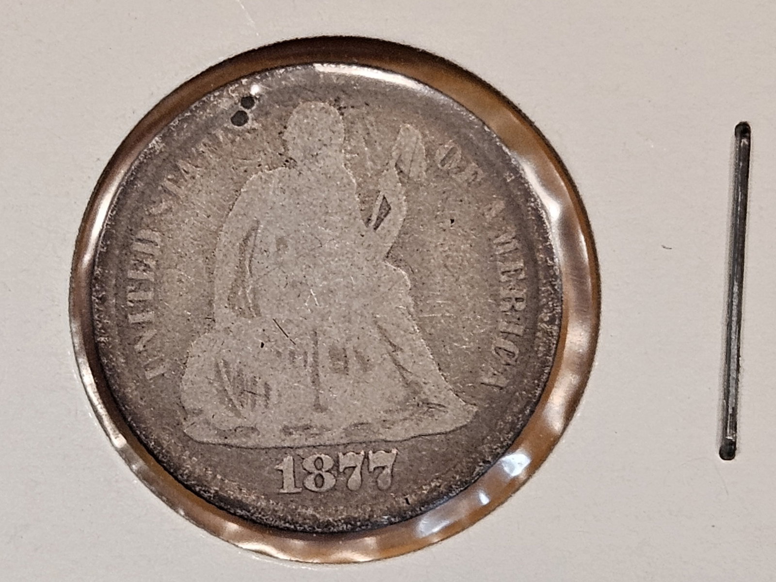 1877-CC Seated Liberty Dime: Carson City