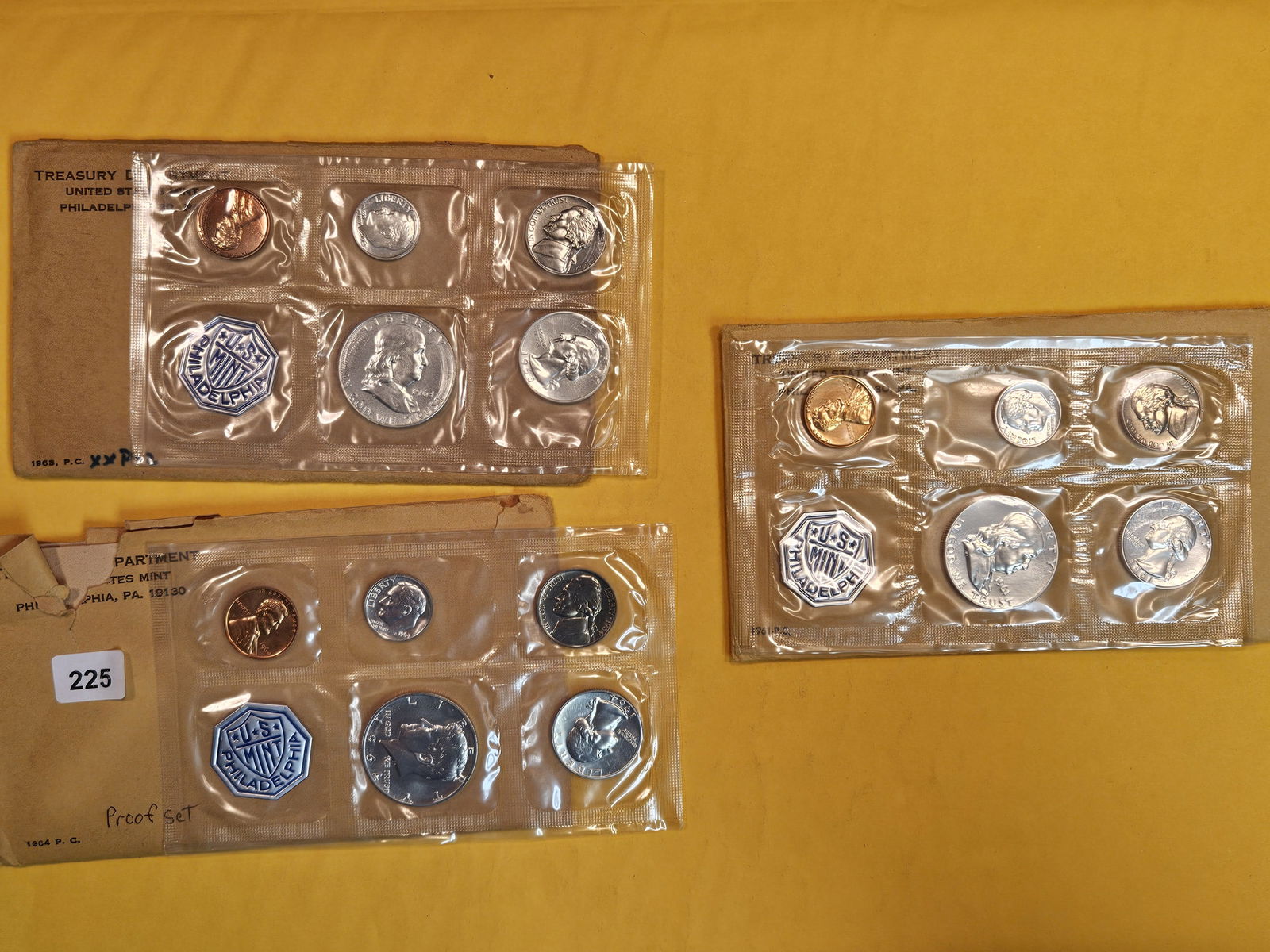 1963, 1961 and 1960 US Silver Proof Sets (1 of 5)