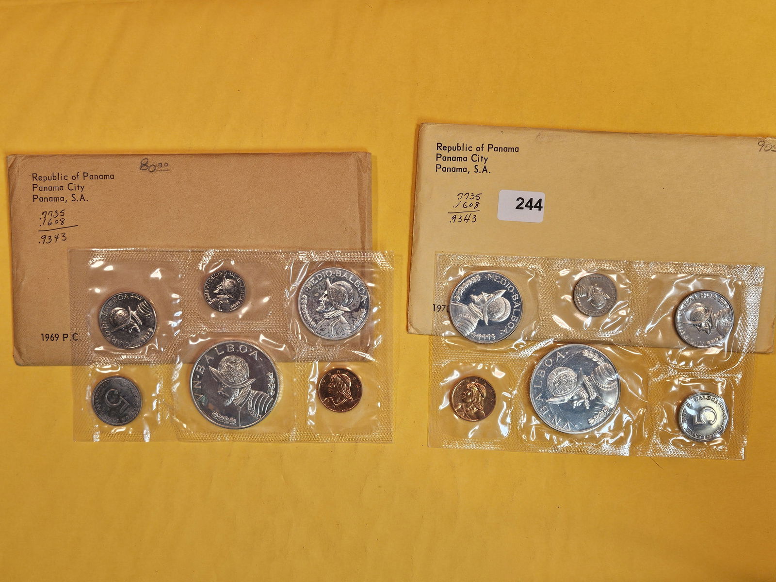 1969 and 1970 Panama Silver Proof Sets (1 of 5)