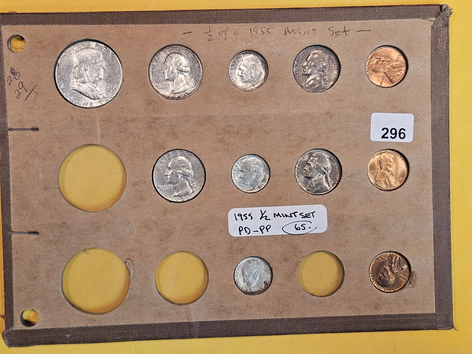 Partial 1955 US silver Mint Set (1 of 9)